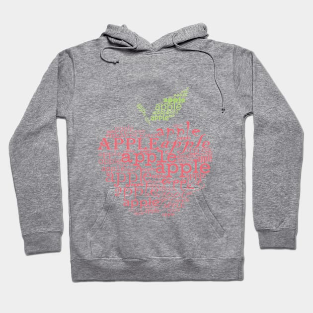 Typographic apple Hoodie by hedehede